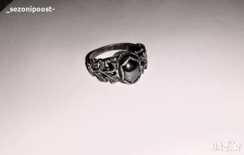 💎Дамски сребърен пръстен с Хематит💎, снимка 1