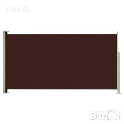 vidaXL Прибираща се дворна странична тента, 160x300 см, кафява(SKU:317841, снимка 1