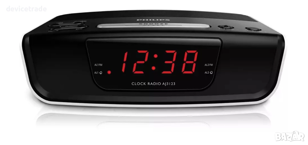 Радио с часовник Philips AJ3123/12, Radio FM, Digital, снимка 1