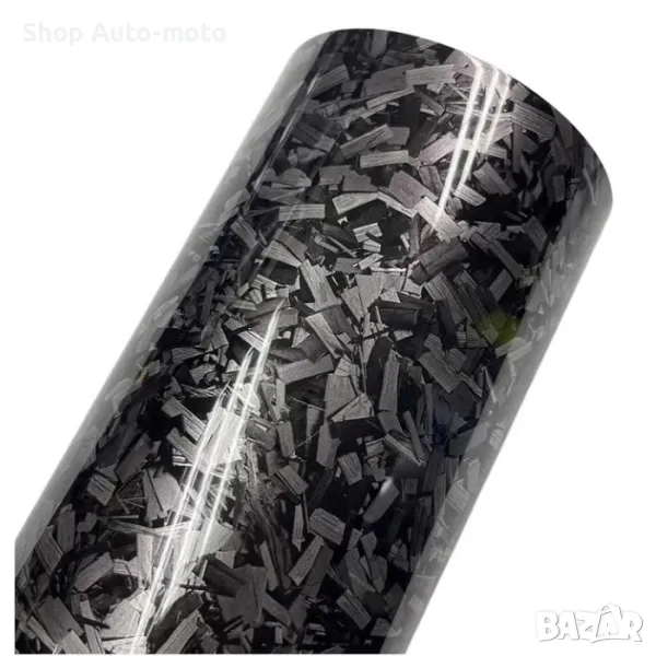 Фолио Кован Карбон Automat, Гланц, Premium, 152см, Черен, снимка 1