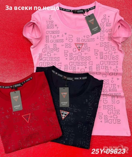 Guess Дамска Тениска👚Дамска Блуза С Къс Ръкав Гес Код A657, снимка 1