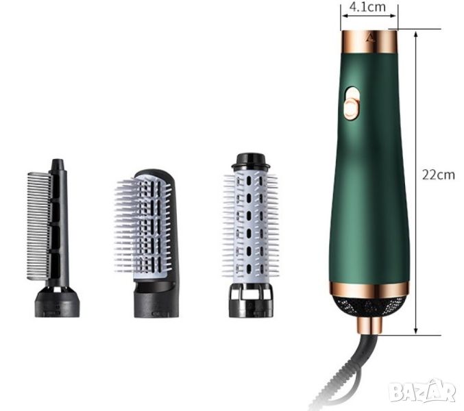Сешоар с три накрайника, 3 степени на мощност, използва горещ въздух, снимка 1