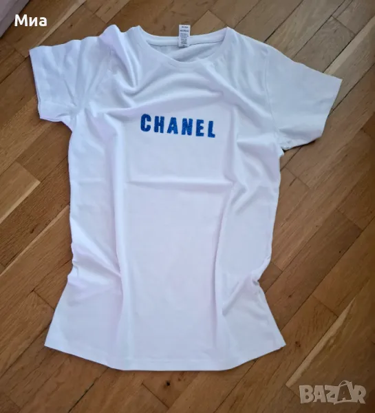 Дамска бяла тениска., снимка 1