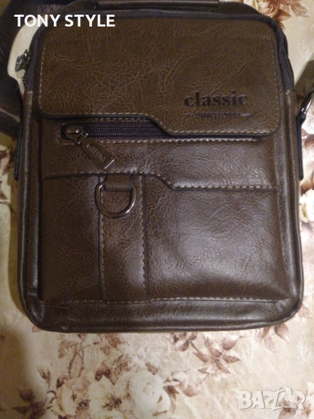 Classic Нова Мъжка Кожена Чанта , снимка 1
