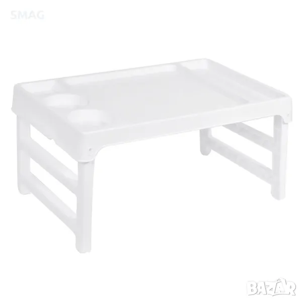 Поднос - Сгъваема Маса Пластмасова Бяла 47x27см S_1141334, снимка 1