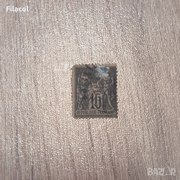 Франция 1877 г. Мир и Меркурий, снимка 1