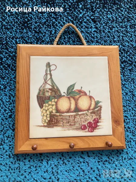 Дървена стойка за ключове, снимка 1