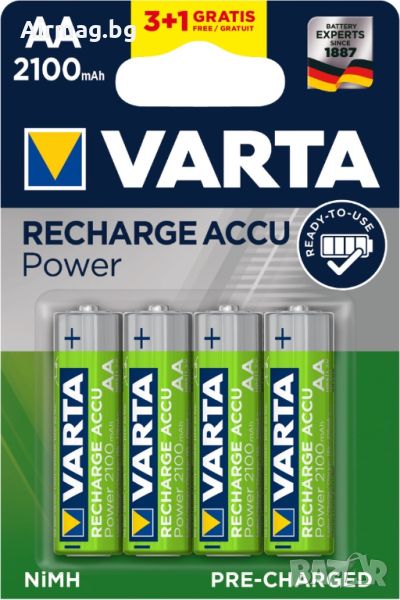 Батерии Varta 56706 Ready2Use AA 2100mAh 4бр. блистер, снимка 1