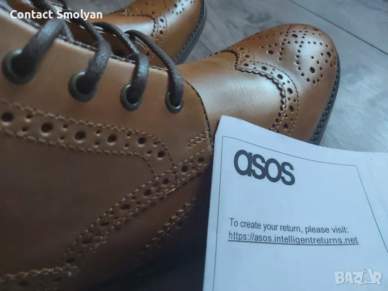 Чисто нови кожени боти ASOS Brogue, снимка 1