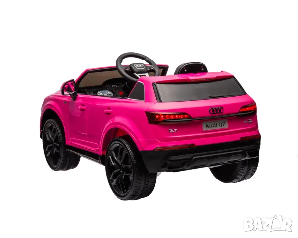 Акумулаторна кола Licensed Audi Q7 Pink + батерия 12V7AH, снимка 3 - Детски велосипеди, триколки и коли - 47881964