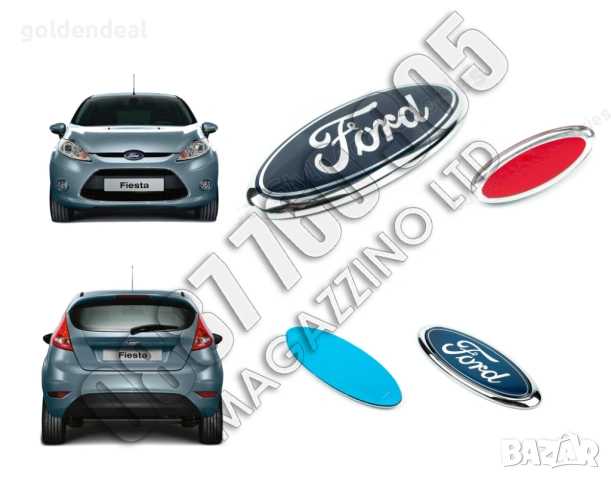 Комплект Емблеми Форд Фиеста МК6 МК7 Предна и Задна , снимка 4 - Аксесоари и консумативи - 53755331