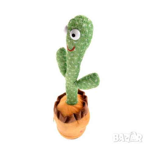 Танцуващ и пеещ кактус с глас – забавна играчка USB 33 см, снимка 2 - Музикални играчки - 53886740
