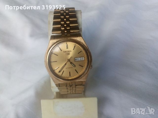 Мъжки часовник SEIKO 5 AUTOMATIC GOLD, снимка 1 - Мъжки - 46684747