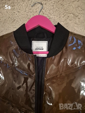 лачено кафяво яке бомбър на PIMKIE, снимка 2 - Якета - 53639482