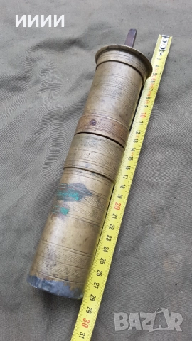 Бронзова мелница мелничка с тугра, снимка 4 - Антикварни и старинни предмети - 51882441