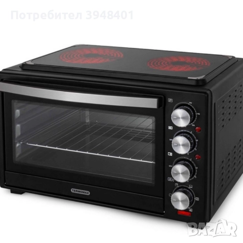 Компактна печка Termomax – фурна + два керамични котлона в едно
