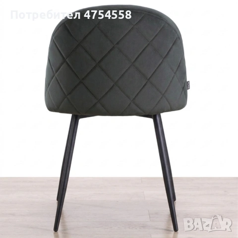 Дизайнерски сив стол FARO – тапициран, стабилен и удобен, снимка 2 - Столове - 53971537