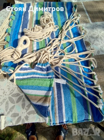 Прекрасен здрав хамак изработка памук ,удобен, допълнително захващане , снимка 6 - Антикварни и старинни предмети - 51614214