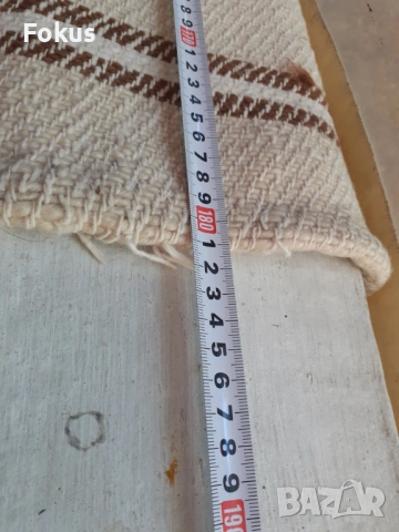 Стара дебела вълнена черга килим рогозка, снимка 6 - Антикварни и старинни предмети - 53413060
