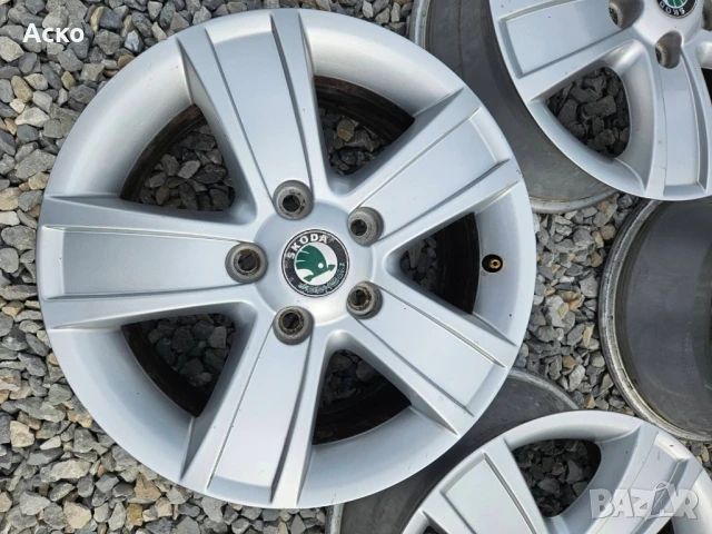 5x112..15.цола 6.5j ET50 ОРГИНАЛНИ Шкода , снимка 4 - Гуми и джанти - 50619161