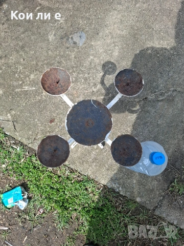 кован свещник 5тица, снимка 8 - Антикварни и старинни предмети - 54060044