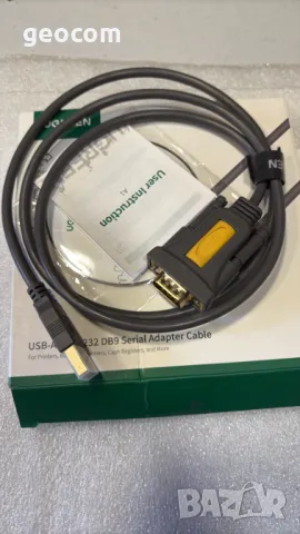Ugreen USB-A to RS232 DB9 Serial Cable - сериен кабел (150 см,черен), снимка 3 - Други - 50255506