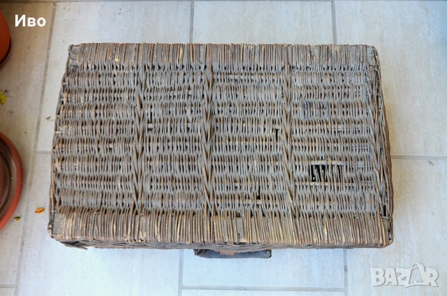 Винтидж ръчно изработен куфар от ракита от началото на 20 век, снимка 12 - Градински мебели, декорация  - 53814445