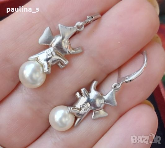 Сребърни обеци с перли "Акоя" / Akoya pearls, снимка 3 - Обеци - 46286709