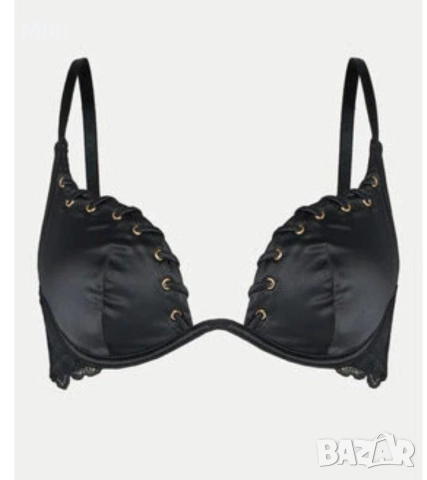 Hunkemoller 85 E Черен сатенен сутиен 