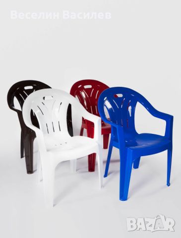 Комплект маса + 4 стола пластмасови , снимка 5 - Градински мебели, декорация  - 45917873