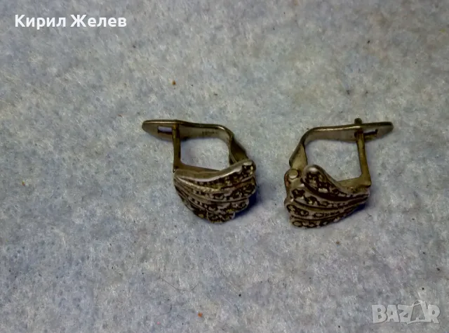 РЕТРО АРТ СТИЛ АНГЛИЙСКИ МАРКАЗИТЕНИ СРЕБЪРНИ ОБЕЦИ СРЕБРО 925 РЪЧНА ИЗРАБОТКА 48205, снимка 11 - Обеци - 49732923
