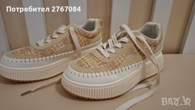 Продавам чисто нови кецове в бежов цвят, снимка 4 - Кецове - 50853784