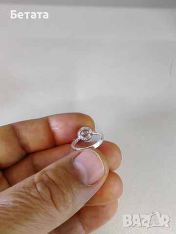 Годежен пръстен, сребърен пръстен пръстен скамъни Сваровски, пръстен Сваровски, снимка 5 - Пръстени - 45760076