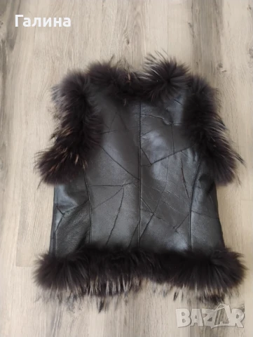 Елек от естествена кожа Guy Laroche, снимка 9 - Елеци - 50754019