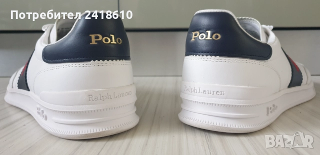 POLO Ralph Lauren Leather Mens Size 44/29 .5 см ОРИГИНАЛ! Мъжки кецове от  естествена кожа!, снимка 9 - Кецове - 52342920