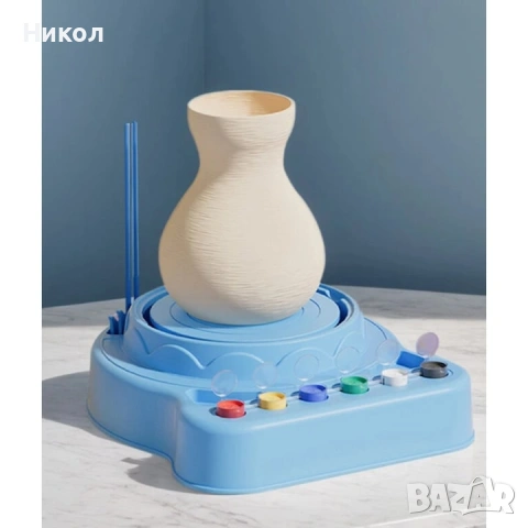 Ктеативен комплект грънчарско колело с адаптер, снимка 13 - Рисуване и оцветяване - 53398511