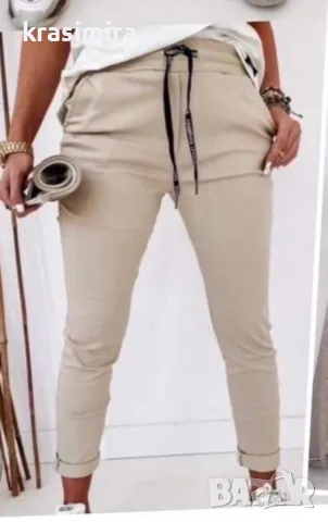 Панталони в бежово-S, М, Л, ХЛ, 2ХЛ, 3ХЛ , снимка 3 - Панталони - 50005480