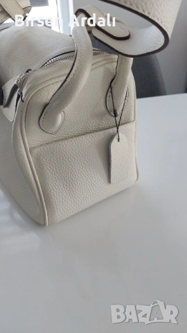 Дамска кожена чанта – вдъхновена от Hermès, екрю