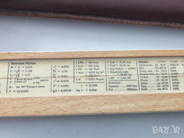 Немска логаритмична линия Meissner-Fabrikat, снимка 9 - Антикварни и старинни предмети - 52104959