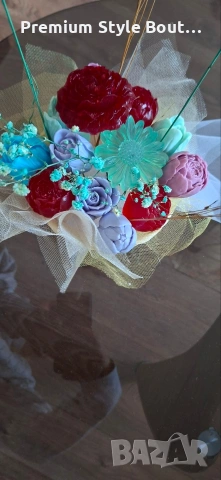 ръчно изработени букети , снимка 12 - Изкуствени цветя - 53752942