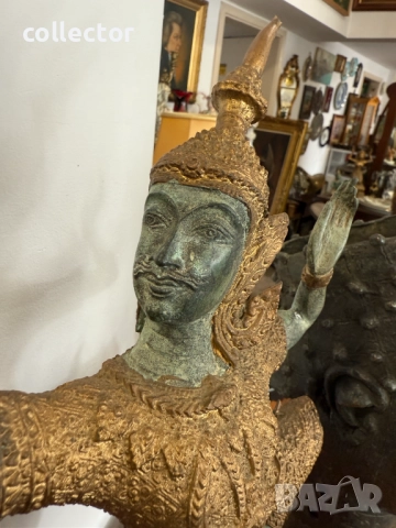 Голяма тайландска фигура на принц Рама. №7383, снимка 5 - Антикварни и старинни предмети - 51880364