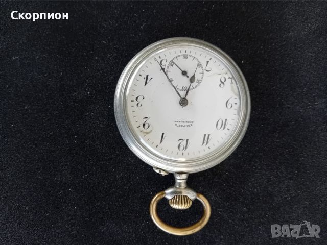 Швейцарски джобен СРЕБЪРЕН часовник - KNOPKE,S  SPEZIAL-UHR- 10 рубина, снимка 9 - Джобни - 46627680