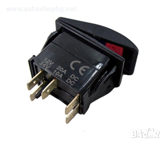 Бутон за клаксон  Бутон/копче ON/OFF с надпис HORN и червена подсветка, подходящо за всички 12–24V а, снимка 3 - Аксесоари и консумативи - 53616979