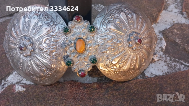 Голяма Кюстендилска сребърна пафта пафти, снимка 4 - Антикварни и старинни предмети - 53623545