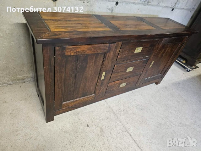 Контрабюфет уникална изработка (изцяло от масив) , снимка 2 - Шкафове - 51384418