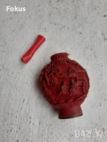 Старо китайско шишенце за парфюм лак цинобар Cinnabar Laquer, снимка 5 - Антикварни и старинни предмети - 53490526