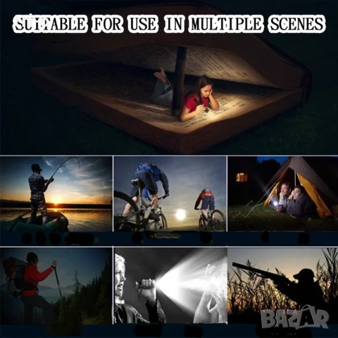 Мини LED преносимо фенерче с USB зареждане, мащабируема фокусна светлина, снимка 4 - Прожектори - 50674148