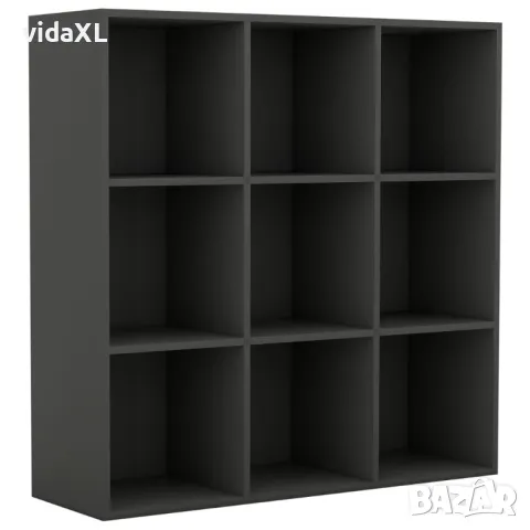 vidaXL Библиотека, сива, 98x29x97,5 см, инженерно дърво(SKU:801127, снимка 1 - Други - 48041410