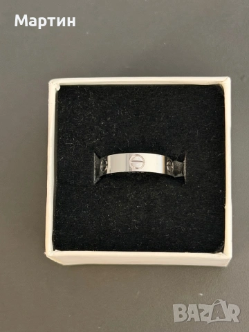 Cartier - model stainless steel silver ring, снимка 3 - Други - 54243511