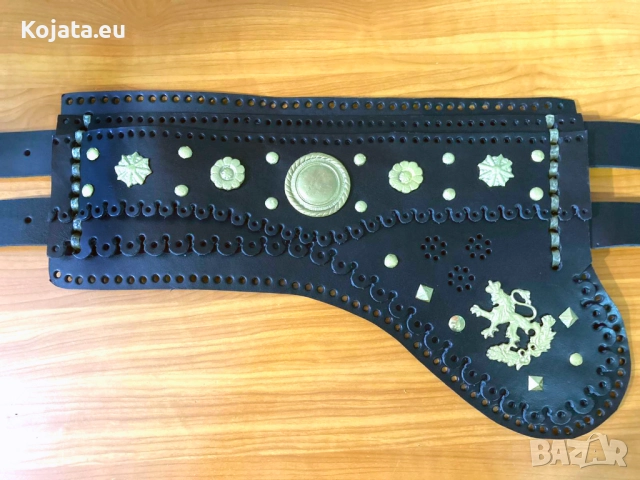 Силях / Силяхлък - с два колана и кокарда ( хайдушко лъвче ) - 39 см, снимка 3 - Други - 51841149